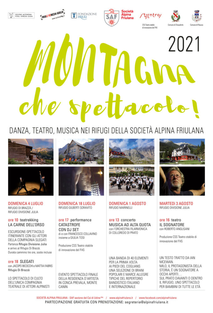 DEBUTTA LA RASSEGNA “MONTAGNA, CHE SPETTACOLO!” NEI RIFUGI DELLA SAF DEBUTTA LA RASSEGNA “MONTAGNA, CHE SPETTACOLO!” NEI RIFUGI DELLA SAF