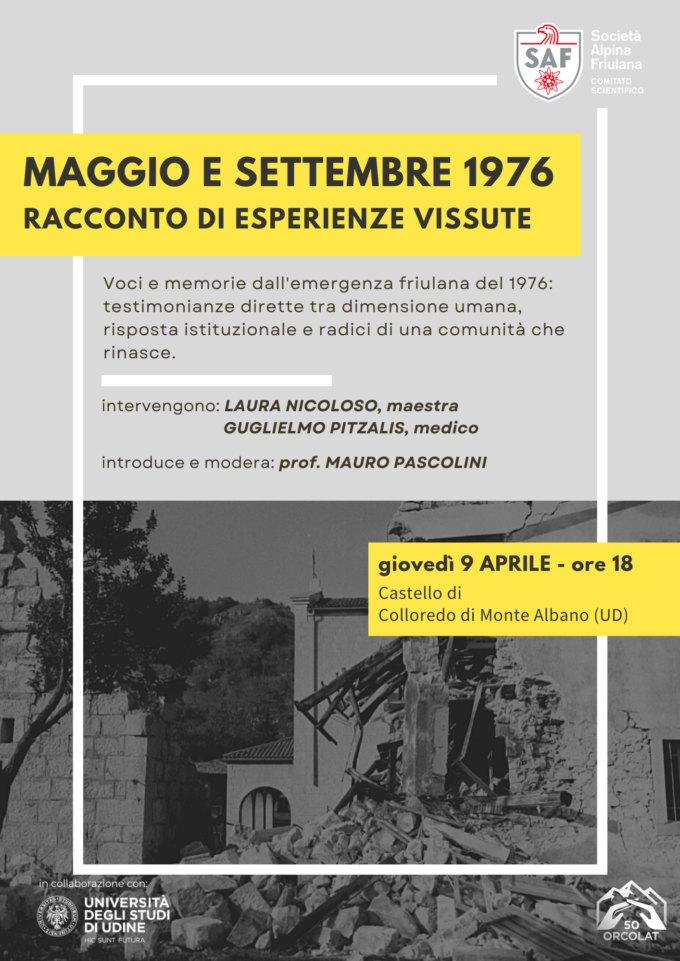 MAGGIO E SETTEMBRE 1976: RACCONTO DI ESPERIENZE VISSUTE